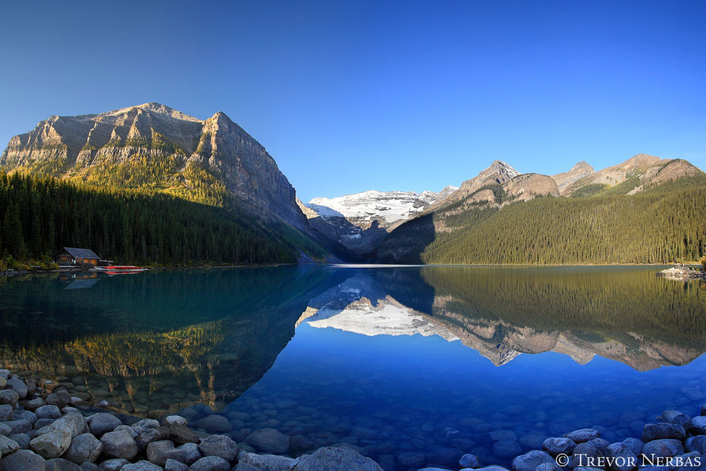 Photo of lake louise reflections alberta canada canadian rockies banff