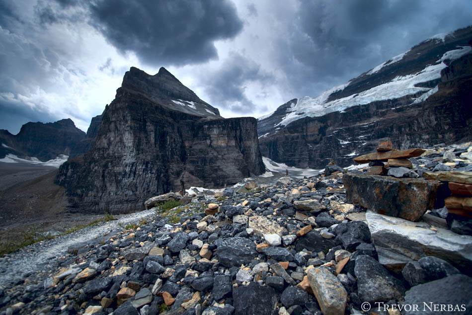 Storm Clouds over Plain of Six Glaciers, Lake Louise Alberta Canada